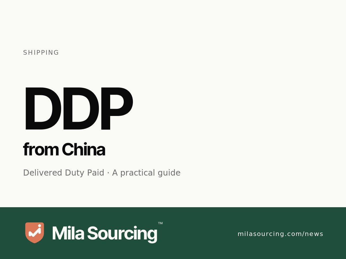DDP shipping from China — Delivered Duty Paid practical guide cover